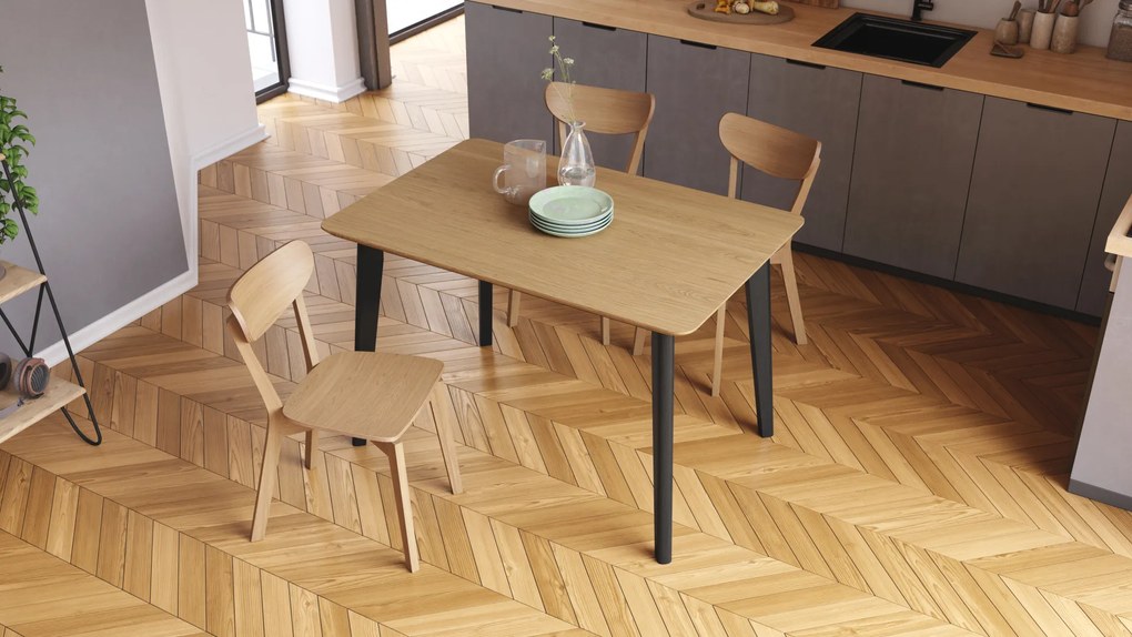 MAZZONI EXPORT ROXY Stejar natural - SCAUN DE LEMN PENTRU SALON SUFRAGERIE BUCĂTĂRIE RETRO