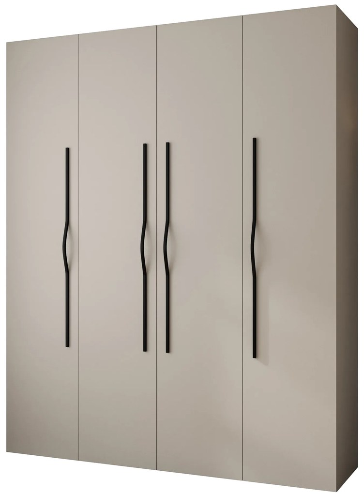 Dulap de haine 200 cm Carmela 40-2 (Cașmir + Negru). 1126587