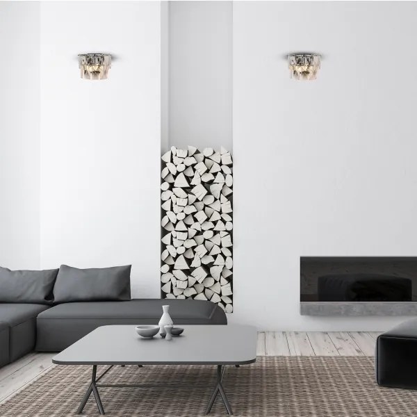 Aplică de cristal CHELSEA 2xE14/40W/230V crom