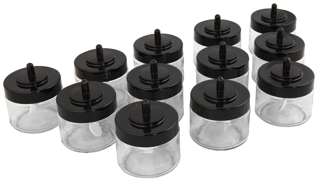 Set borcane de condimente Spice Jar Set   Genis Kasikli 12, Transparent, 30x20x20 cm