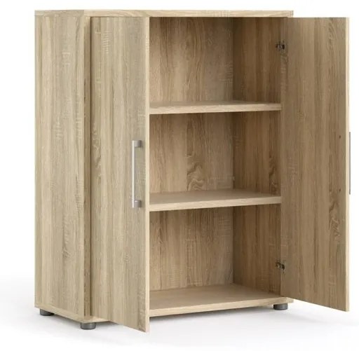 Dulap Modulo 89 x 40 x 113 cm, uși din lemn, stejar sonoma