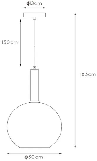 Lustră pe cablu Lucide 45402/30/30 MARIUS 1xE27/40W/230V negru