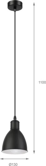 Brilagi RIDDY - Lustră LED pe cablu, 1xE27/60W/230V, neagră