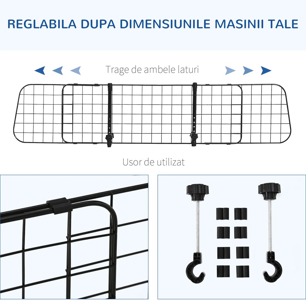 PawHut grilaj separator protectie pentru caini, (91-152)x30cm | Aosom Romania