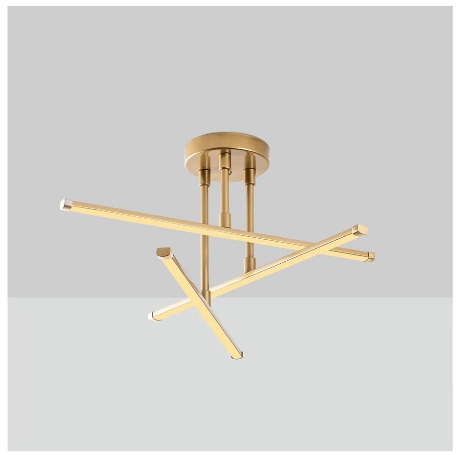 Plafonieră aurie LED 26x51 cm Ledflower – Opviq lights