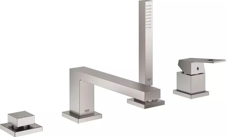 Baterie cada - dus Grohe Eurocube crom periat Supersteel 4 elemente