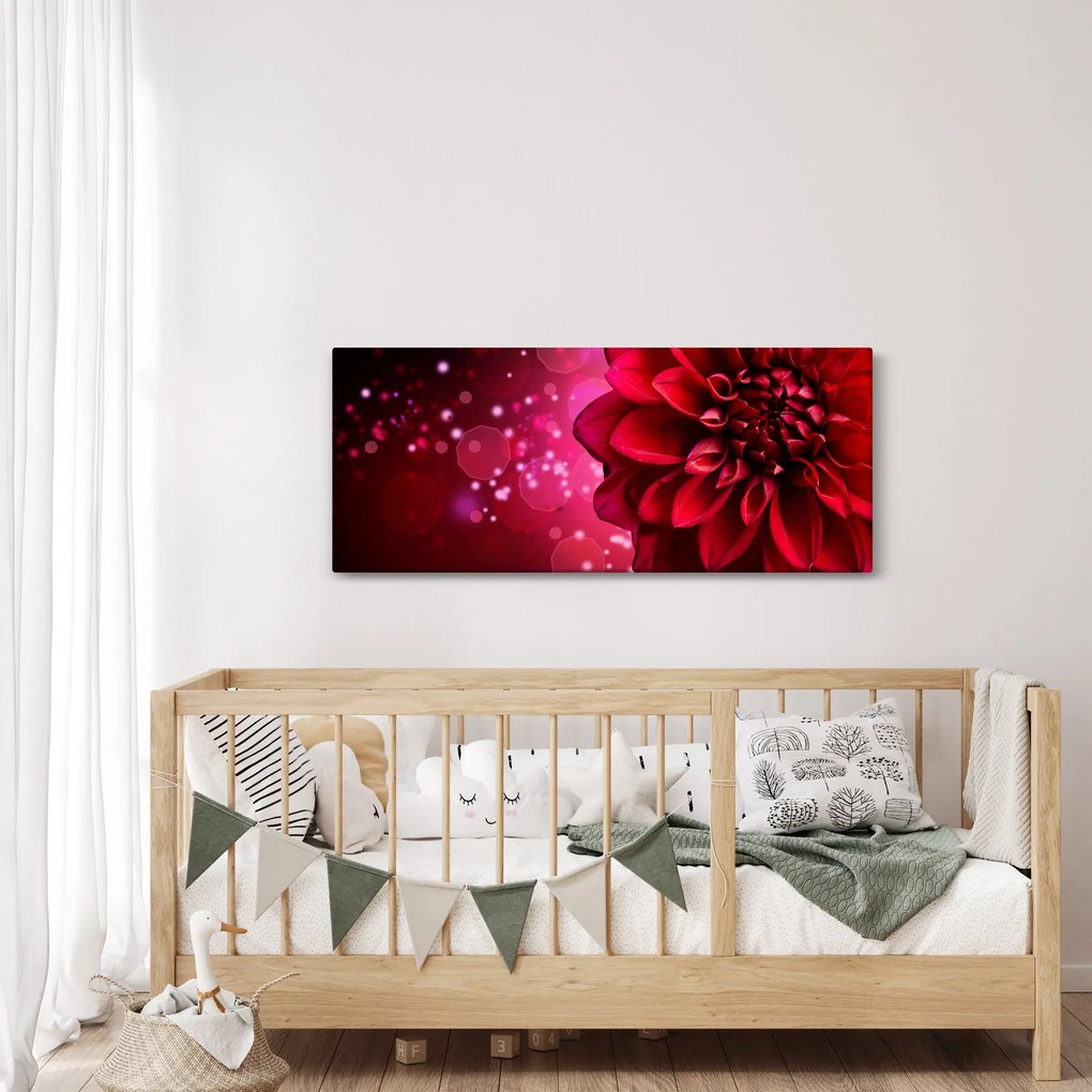 Tablou cu floare roșie (120x50 cm)