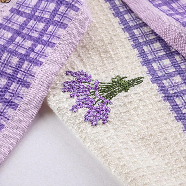 Set prosoape bucătărie vafelă LAVANDĂ 3 buc