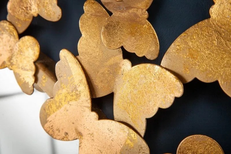 Oglinda de perete decorativa Butterfly 78cm gold