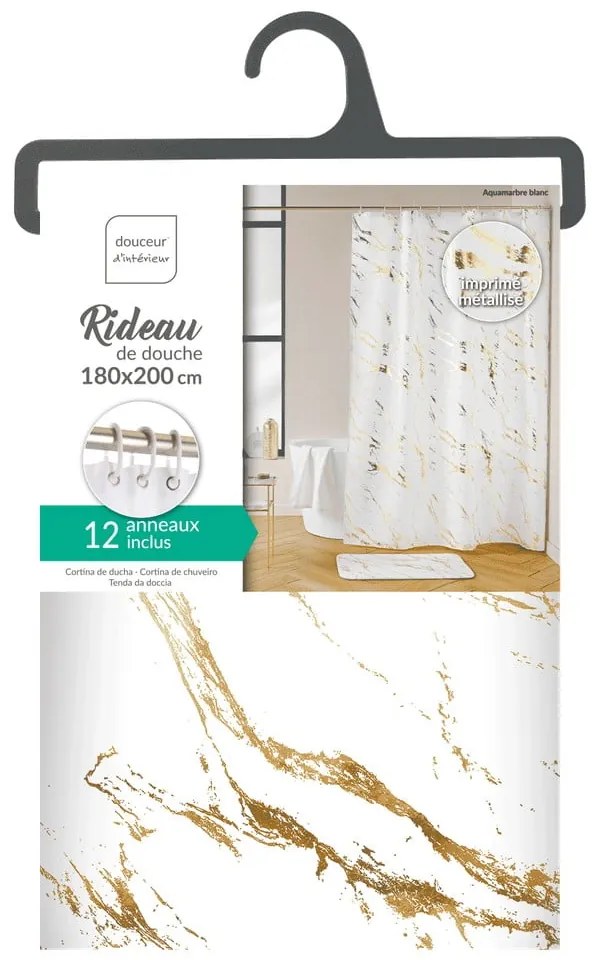 Perdea de duș 180x200 cm Aquamarbre – douceur d'intérieur