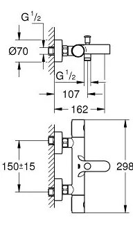 Grohe Vitalio SmartActive set de dus perete crom 26596000