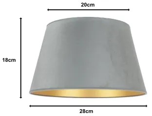 Duolla - Abajur CONE M E27 pr. 28 cm, gri pentru lampă de birou