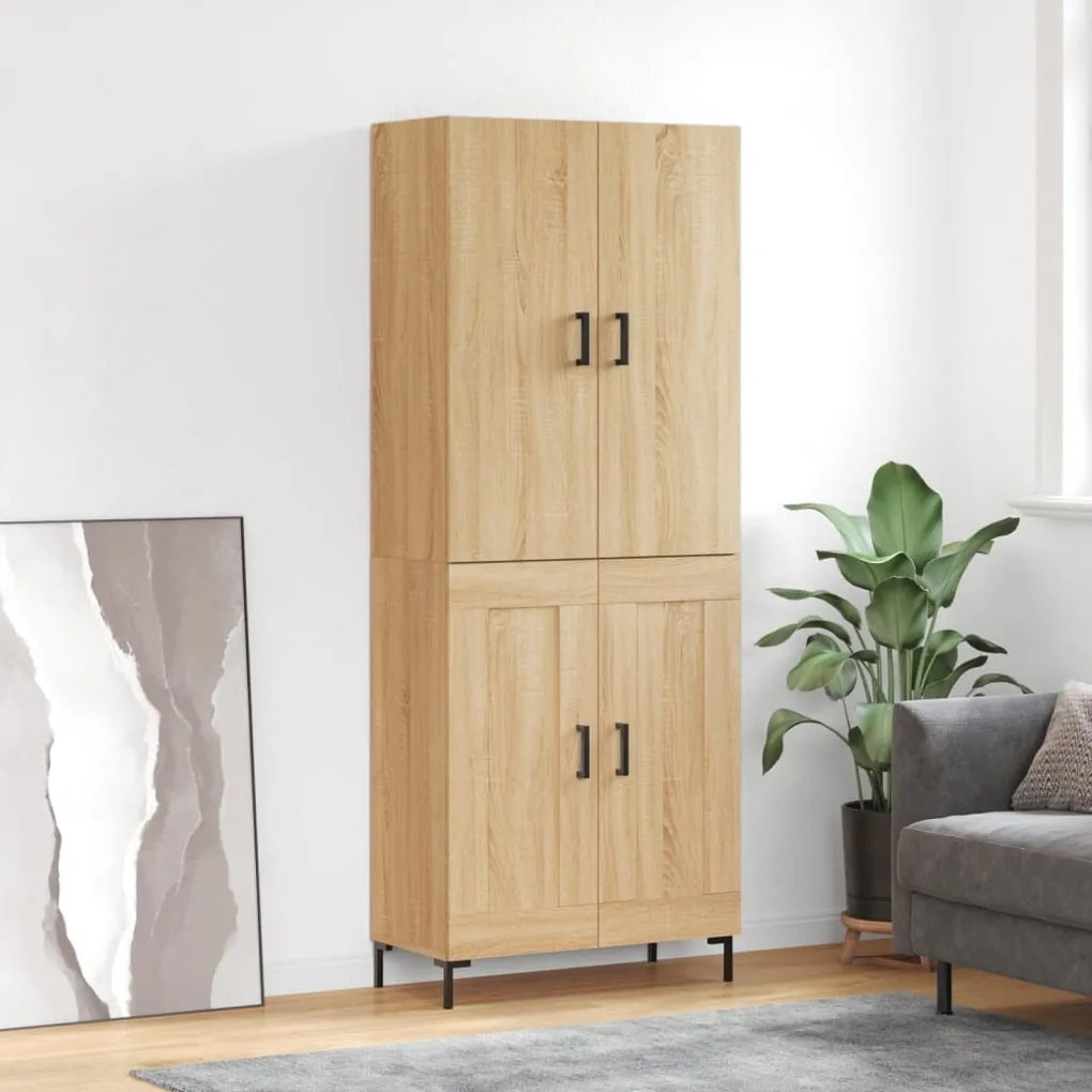vidaXL Dulap înalt, stejar sonoma, 69,5x34x180 cm, lemn compozit