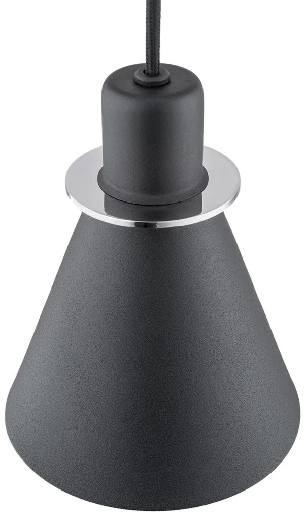 Pendul modern design retro Beverly negru/crom