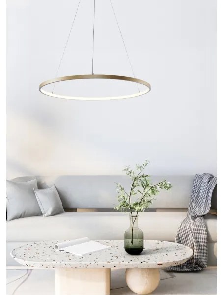 Lustră LED pe cablu Zuma Line 2023201-GD60 BRENO LED/28W/230V 3000/4000/6000K