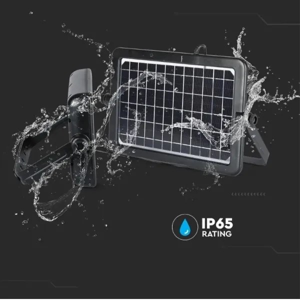 Proiector solar LED reglabil 10W 4000K IP65 cu senzor și port USB