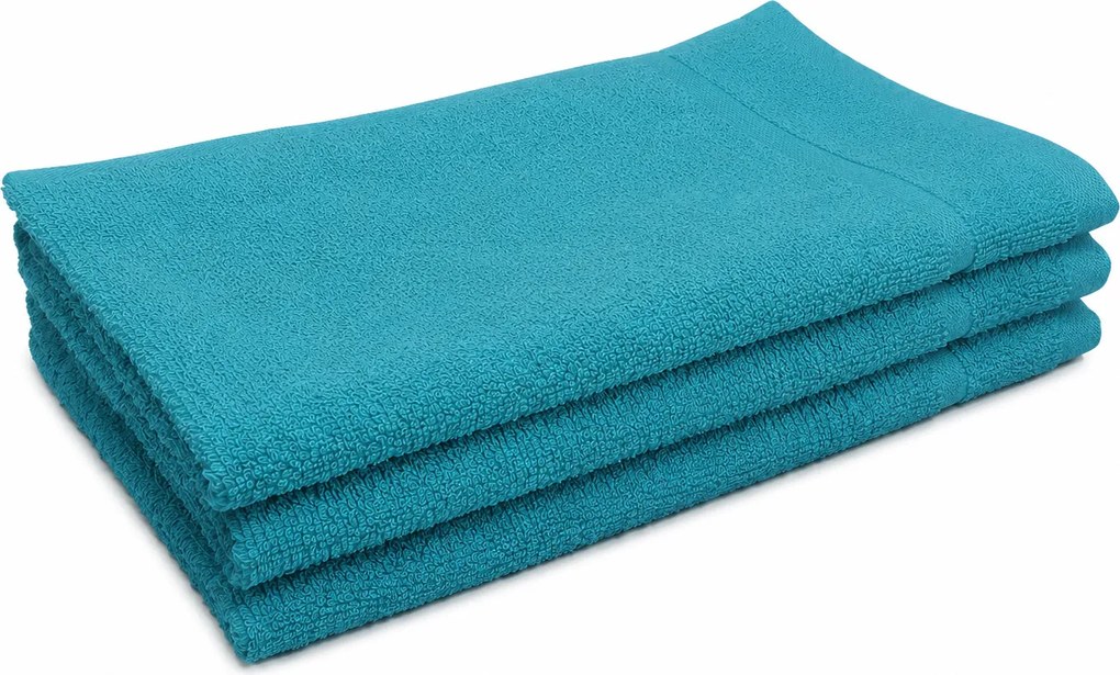 Prosop de maini Classic mic 30x50 cm cian, 100% bumbac