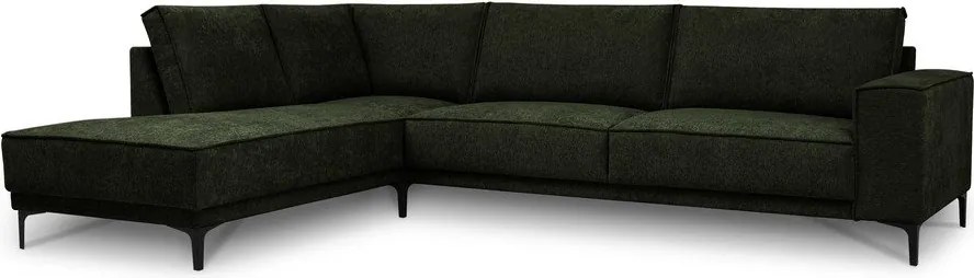 Colțar verde cu tapițerie din chenille (cu colț pe partea stângă/în formă de ”L”) Copenhagen – Scandic