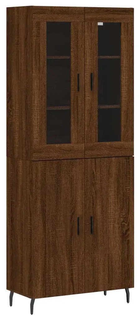 3198232 vidaXL Dulap înalt, stejar maro, 69,5x34x180 cm, lemn compozit