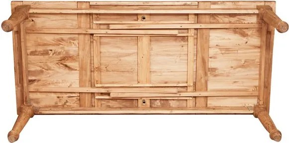 Masa extensibila, L250(380) 100 H80 cm, culoare natur antic, lemn masiv
