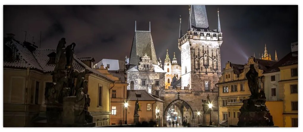 Tablou cu Poarta de pulbere iluminată (120x50 cm)