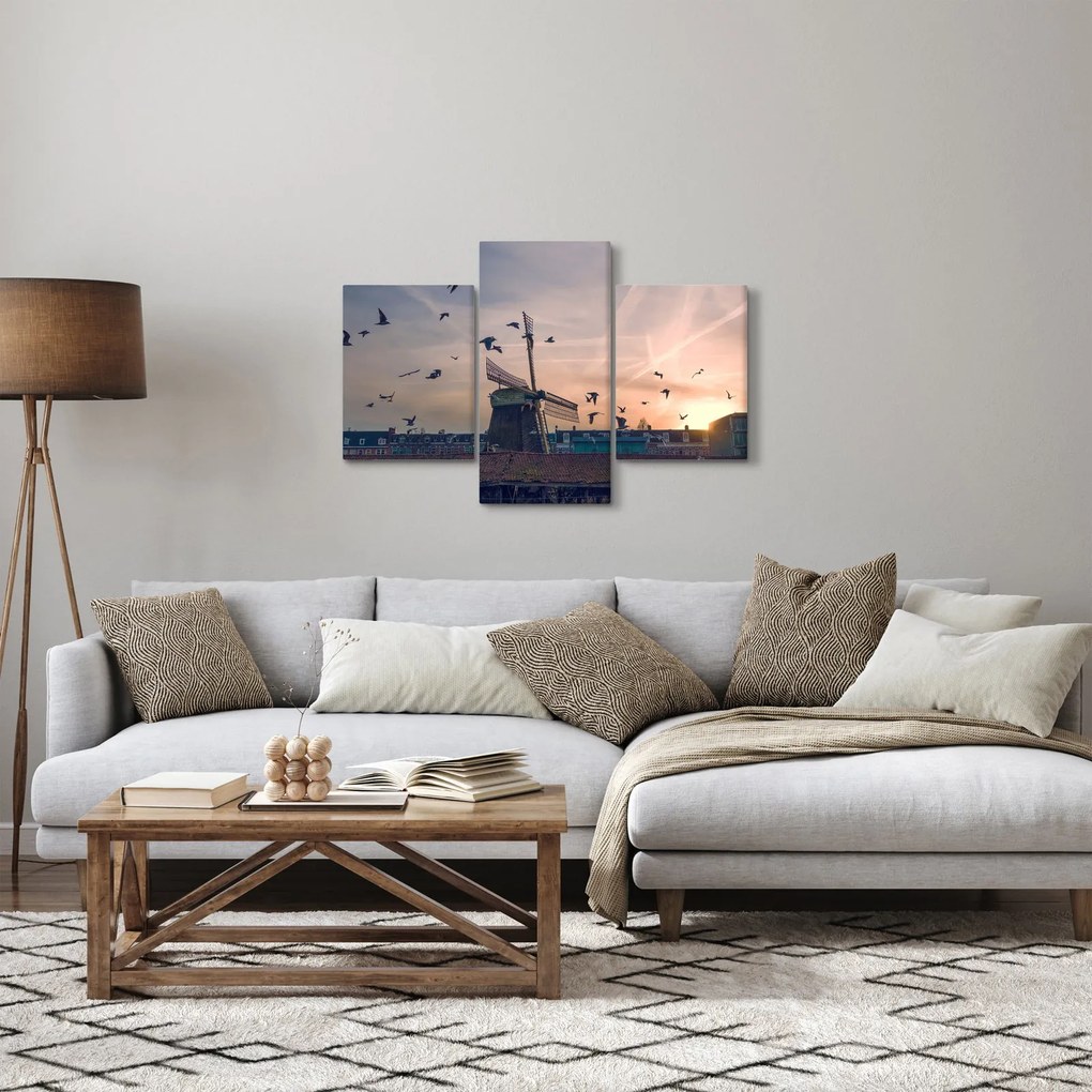 Tablou cu moară de vânt (90x60 cm)