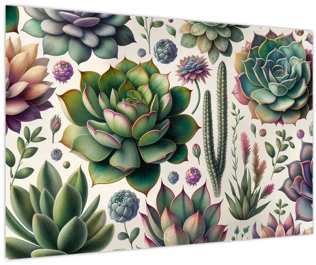 Tablou - Plante suculente (90x60 cm)