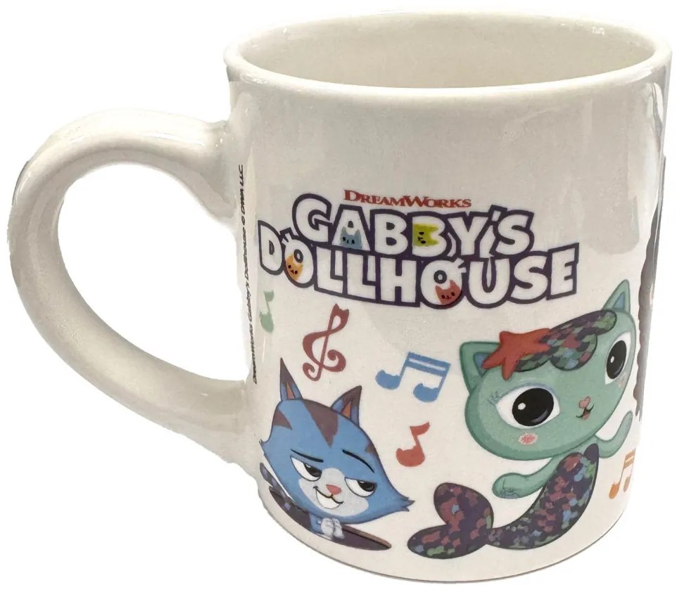 Gabby&#039;s Dollhouse Music cană din porțelan 235 ml (8 oz) în cutie de cadou