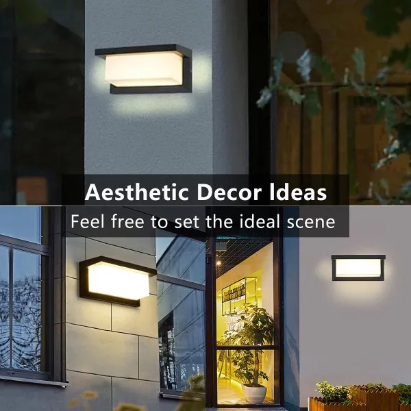 Brilagi - Aplica de exterior LED RGBW BRICKY, 1xE27/9W/230V, negru, IP54