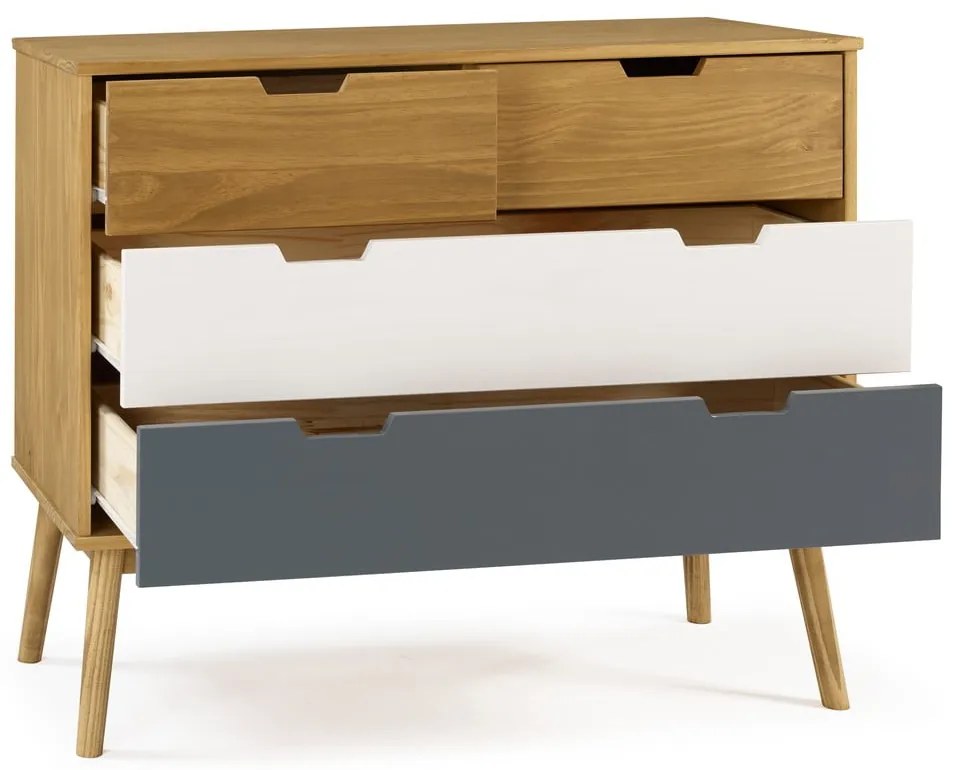 Comodă din lemn de pin Marckeric Cusco, 100 x 82 cm