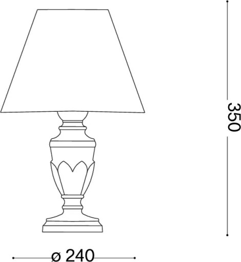 Ideal Lux - Lampă de masă FIRENZE 1xE14/40W/230V aurie