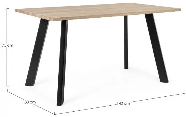 Masa dining pentru 4 persoane bardolino din MDF melaminat, 140 cm, Giant Bizzotto