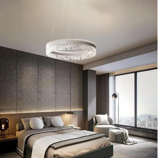 Lustră LED dimabilă pe cablu LED/80W/230V 3000-6500K alb + telecomandă