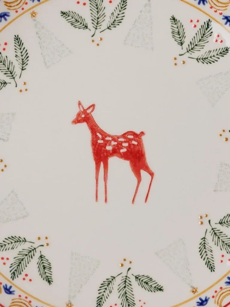 Farfurie rotunda din ceramica, D21cm, "Frimas"