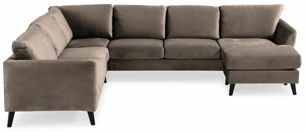 Colțar Scandinavian Choice P101Maro, 314x260x89cm, Picioare: Lemn