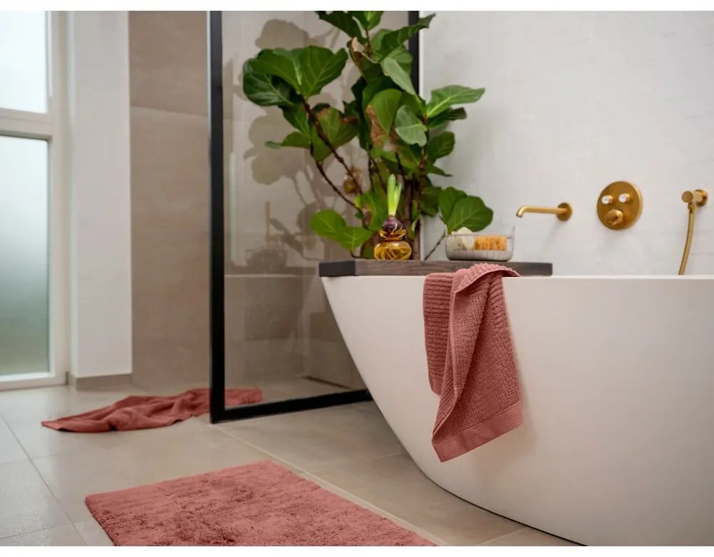 Covoraș de baie roșu 50x80 cm Tiles – Zone