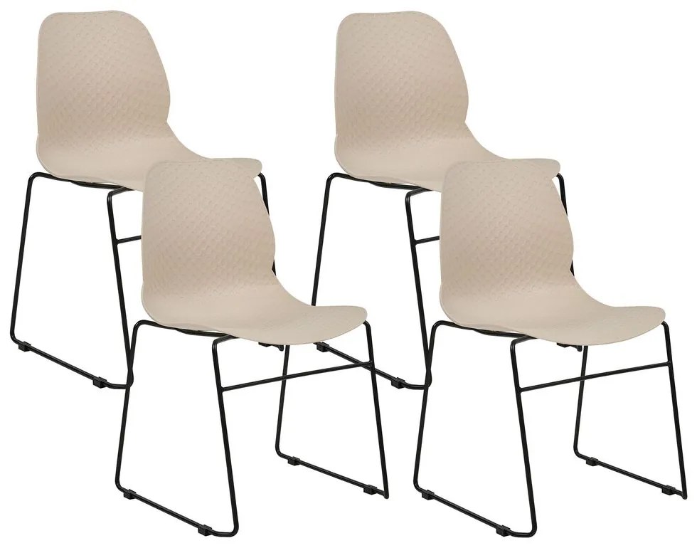 Set 4 buc scaune de sufragerie Panza (bej). 1081880