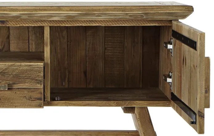 Comoda TV, natur, din lemn reciclat, Auburn