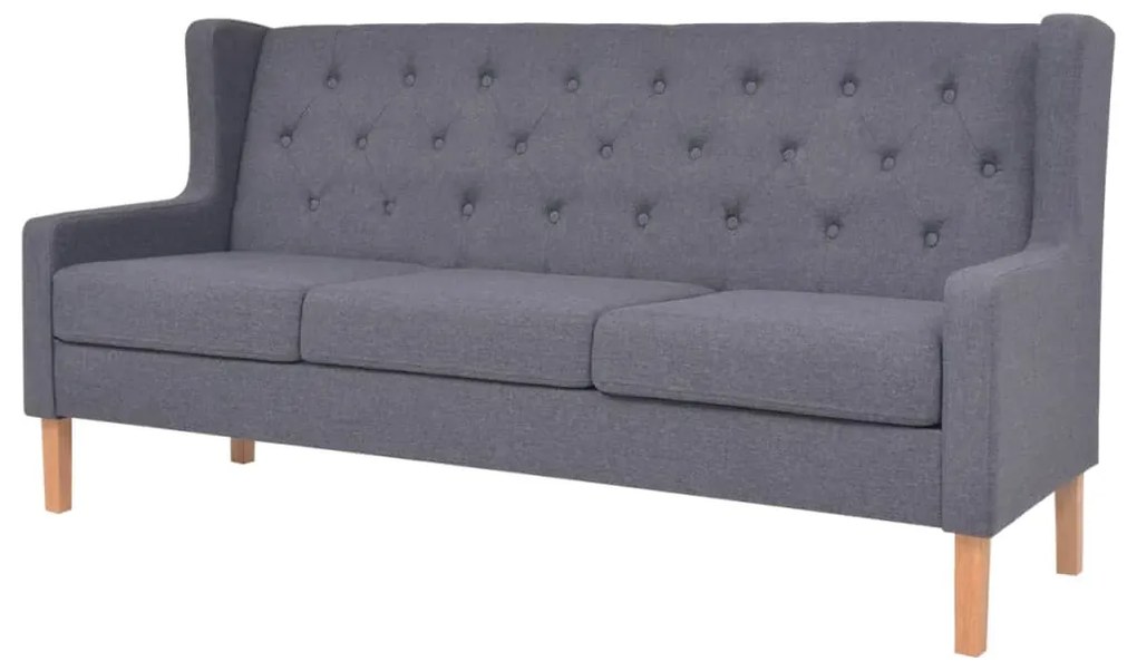 274934 vidaXL Set de canapele, 2 piese, material textil, gri