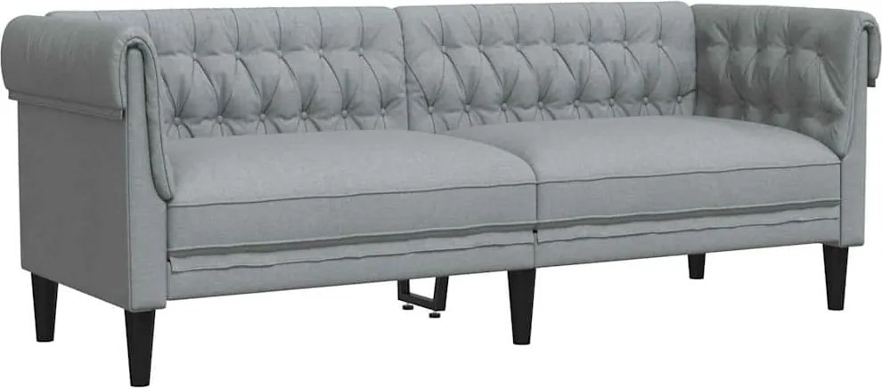 vidaXL Canapea Gri deschis 201,5 x 74,5 x 74,5 cm Poliester