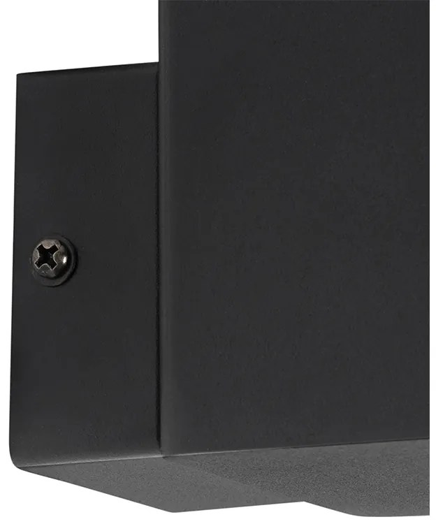 Lampă de perete exterioară neagră IP44 cu senzor de mișcare - Denmark