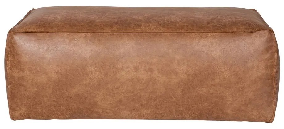 Taburet maro coniac cu tapițerie din imitație de piele Rodeo – WOOOD