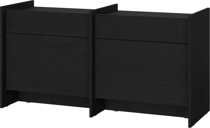Comodă neagră 146x76x51 cm Hido – noo.ma