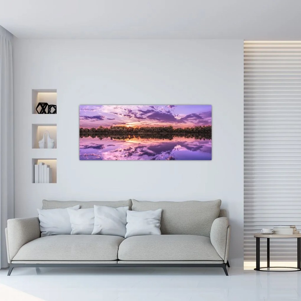 Tablou cu cerul violet (120x50 cm)