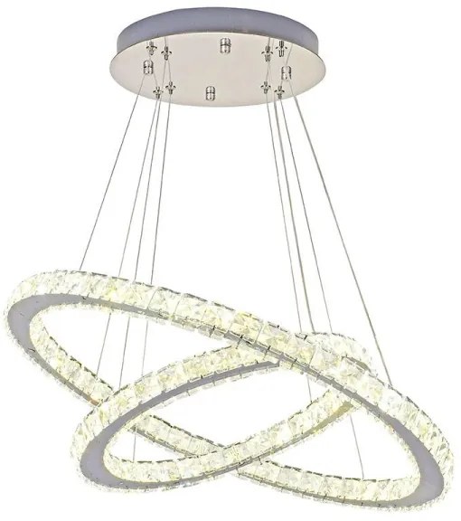 Lustră LED dimabilă pe cablu LED/115W/230V 3000-6500K argintiu + telecomandă