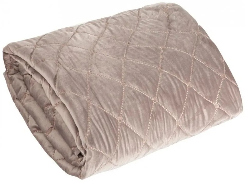 Cuvertură de pat din catifea bej plăcut moale Lăţime: 220 cm Lungime: 240cm