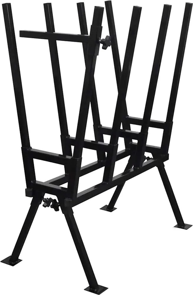 vidaXL Cal ferăstrău cu finisaj negru, pentru prelucrarea lemnului