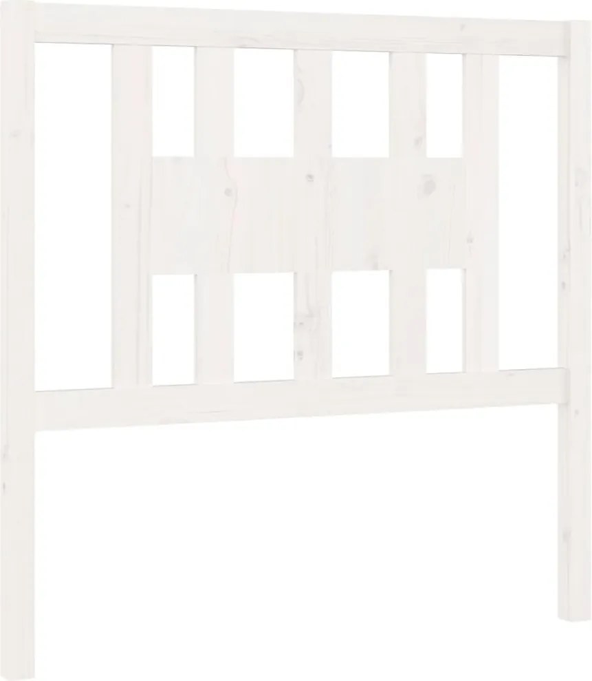 vidaXL Tăblie de pat, alb, 96x4x100 cm, lemn masiv de pin