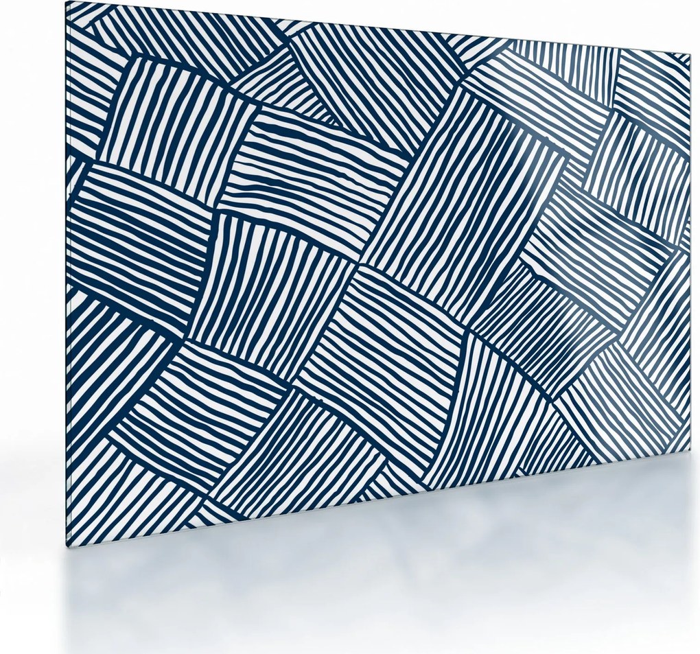 Tablou pe sticlă - linie 3D (70x50 cm)
