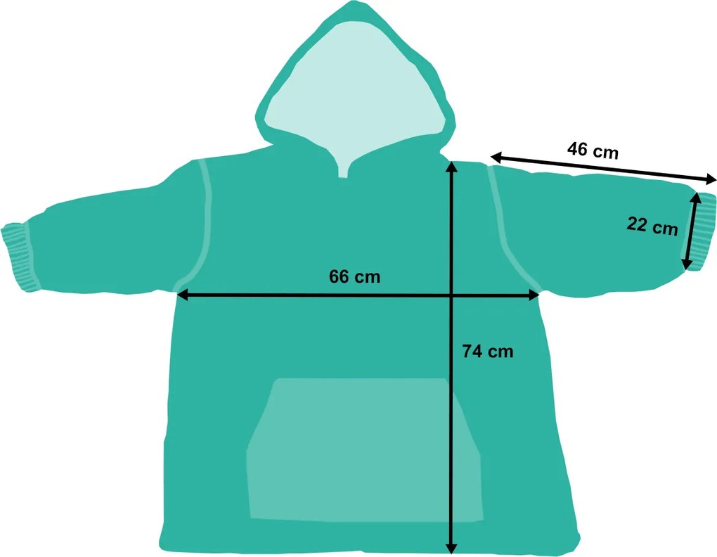 Hanorac imitație blăniță cu micropluș Carouri, 4Home, uni S – pentru copii